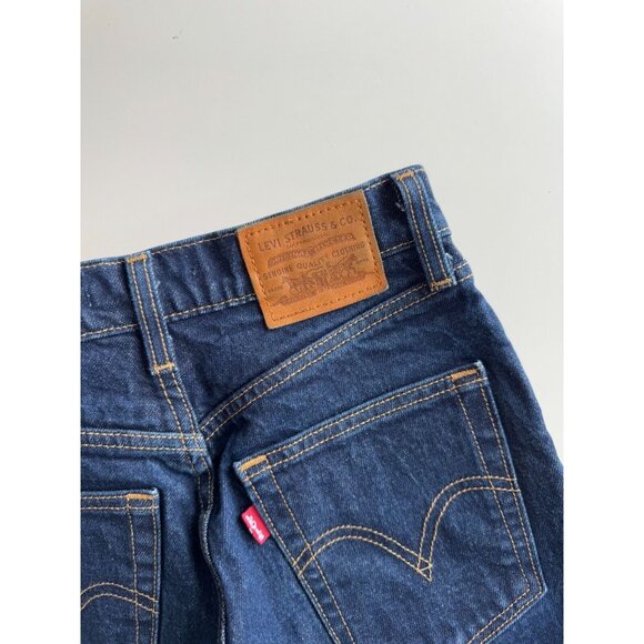 LEVI'S Ribcage Boot High Key Dark Wash Cotton High Rise Bootcut Jeans, Size 24 - Picture 9 of 15